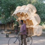 Rattan Cane Chairs on Bike in Malawi, Africa