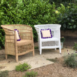 Natural and White Single Chair