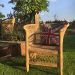 Natural single seater with union jack cushion